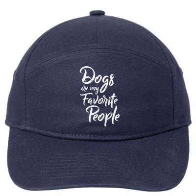 Dogs Are My Favorite People Cute Gift 7-Panel Snapback Hat