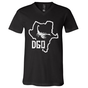 Durango Alacran Mexico Mapa Contorno De Dgo V-Neck T-Shirt