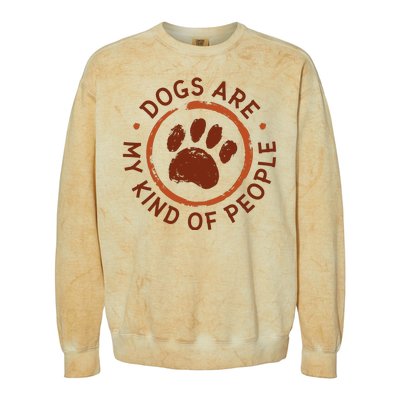 Dogs Are My Kind Of People Paw Colorblast Crewneck Sweatshirt