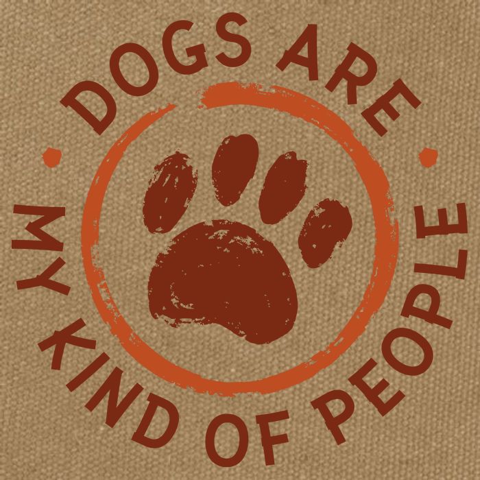 Dogs Are My Kind Of People Paw Cotton Canvas Backpack