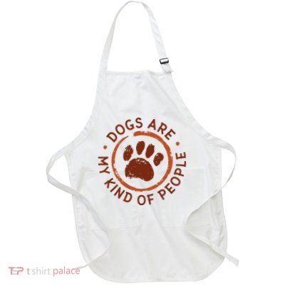 Dogs Are My Kind Of People Paw Full-Length Apron With Pockets