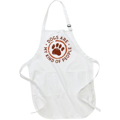 Dogs Are My Kind Of People Paw Full-Length Apron With Pockets