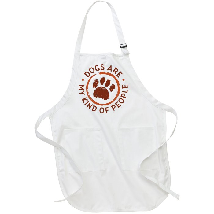 Dogs Are My Kind Of People Paw Full-Length Apron With Pockets