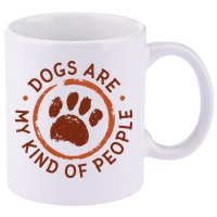 Dogs Are My Kind Of People Paw 11oz C Handle Ceramic Mug