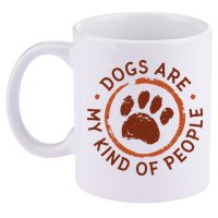 Dogs Are My Kind Of People Paw 11oz C Handle Ceramic Mug