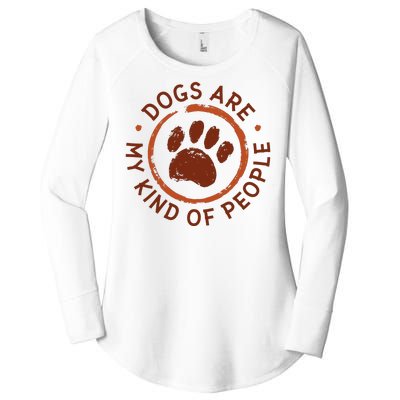 Dogs Are My Kind Of People Paw Women's Perfect Tri Tunic Long Sleeve Shirt