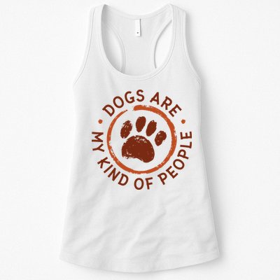 Dogs Are My Kind Of People Paw Womens Tank Top
