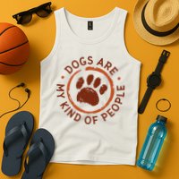 Dogs Are My Kind Of People Paw Tank Top