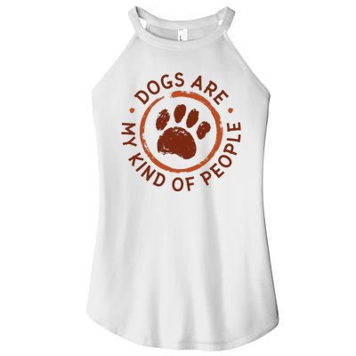 Dogs Are My Kind Of People Paw Women’s Perfect Tri Rocker Tank