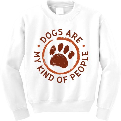 Dogs Are My Kind Of People Paw Kids Sweatshirt