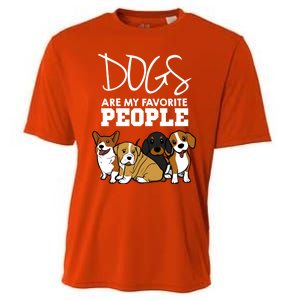 Dogs Are My Favorite People Dog Lover Gift Cooling Performance Crew T-Shirt