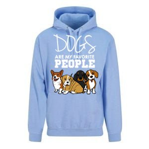 Dogs Are My Favorite People Dog Lover Gift Unisex Surf Hoodie