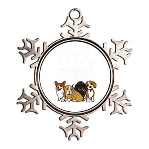 Dogs Are My Favorite People Dog Lover Gift Metallic Star Ornament