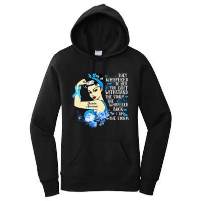 Diabetes Awareness Month Powerful Warrior Women's Pullover Hoodie