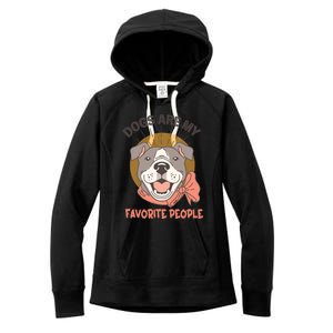 Dogs Are My Favorite People Cool Gift Women's Fleece Hoodie