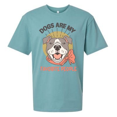 Dogs Are My Favorite People Cool Gift Sueded Cloud Jersey T-Shirt