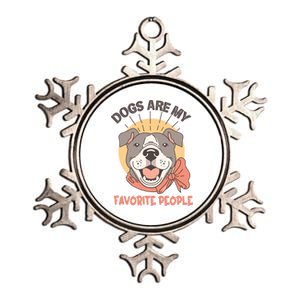 Dogs Are My Favorite People Cool Gift Metallic Star Ornament