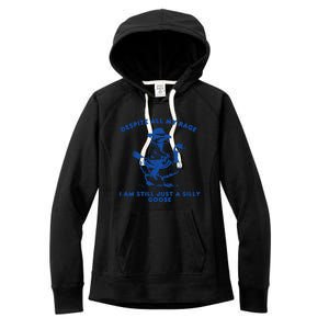 Despite All My Rage I Am Still A Silly Goose Meme Cowboy Raccoon Women's Fleece Hoodie