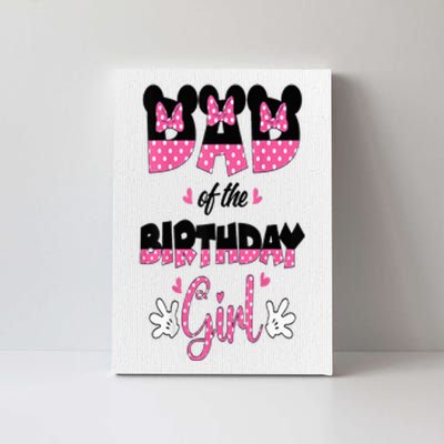 Dad And Mom Birthday Girl Mouse Family Matching Canvas