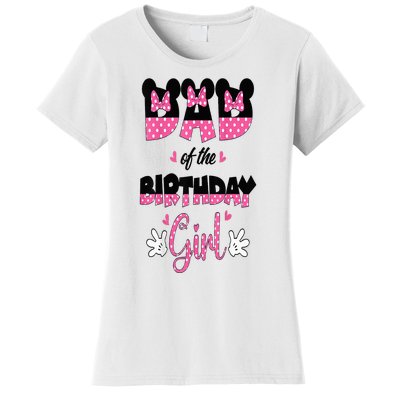 Dad And Mom Birthday Girl Mouse Family Matching Women's T-Shirt