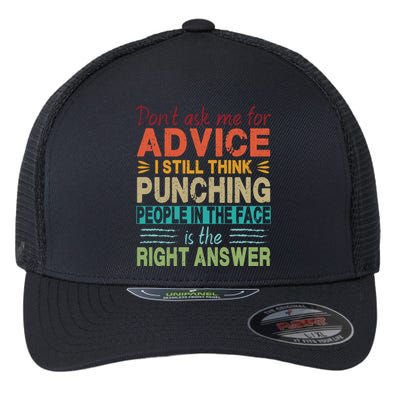 Don't Ask Me For Advice Retro Flexfit Unipanel Trucker Cap