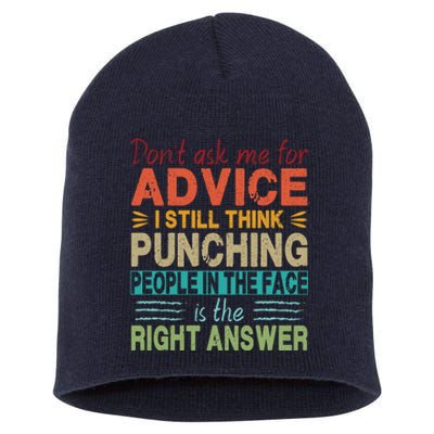 Don't Ask Me For Advice Retro Short Acrylic Beanie