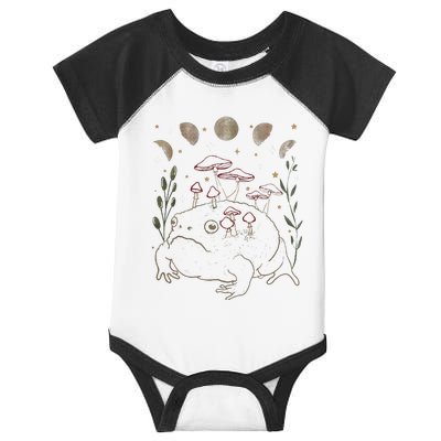 Dark Academia Moon Witchy Goblincore Aesthetic Frog Infant Baby Jersey Bodysuit