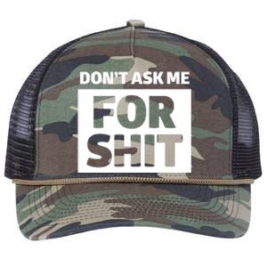 Don’t Ask Me For Shit Retro Rope Trucker Hat Cap