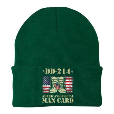 Dd214 Americas Man Card Veteran Day Served Flag Knit Cap Winter Beanie