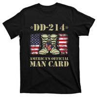 Dd214 Americas Man Card Veteran Day Served Flag T-Shirt