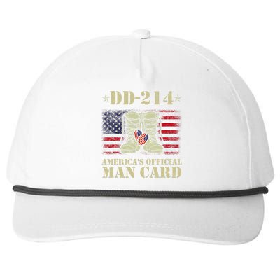 Dd214 Americas Man Card Veteran Day Served Flag Snapback Five-Panel Rope Hat