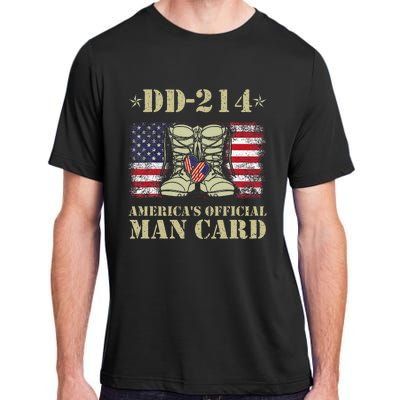 Dd214 Americas Man Card Veteran Day Served Flag Adult ChromaSoft Performance T-Shirt