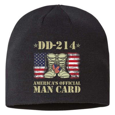 Dd214 Americas Man Card Veteran Day Served Flag Sustainable Beanie