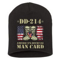 Dd214 Americas Man Card Veteran Day Served Flag Short Acrylic Beanie