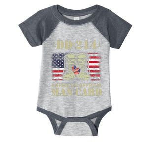 Dd214 Americas Man Card Veteran Day Served Flag Infant Baby Jersey Bodysuit