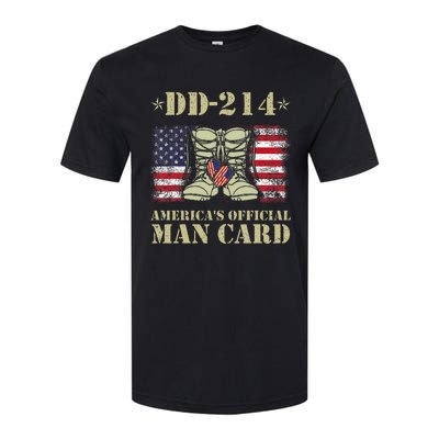 Dd214 Americas Man Card Veteran Day Served Flag Softstyle CVC T-Shirt