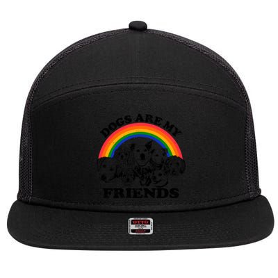 Dogs Are My Friends 7 Panel Mesh Trucker Snapback Hat