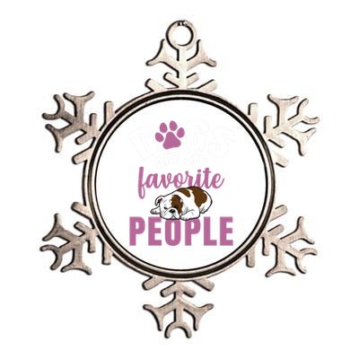 Dogs Are My Favorite People French Bulldog Gift Metallic Star Ornament