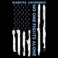 Diabetes Awareness Month American Flag Warrior T1 T2 City Backpack