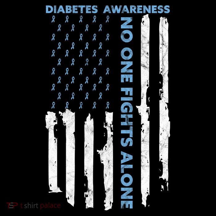 Diabetes Awareness Month American Flag Warrior T1 T2 16 in Basic Backpack