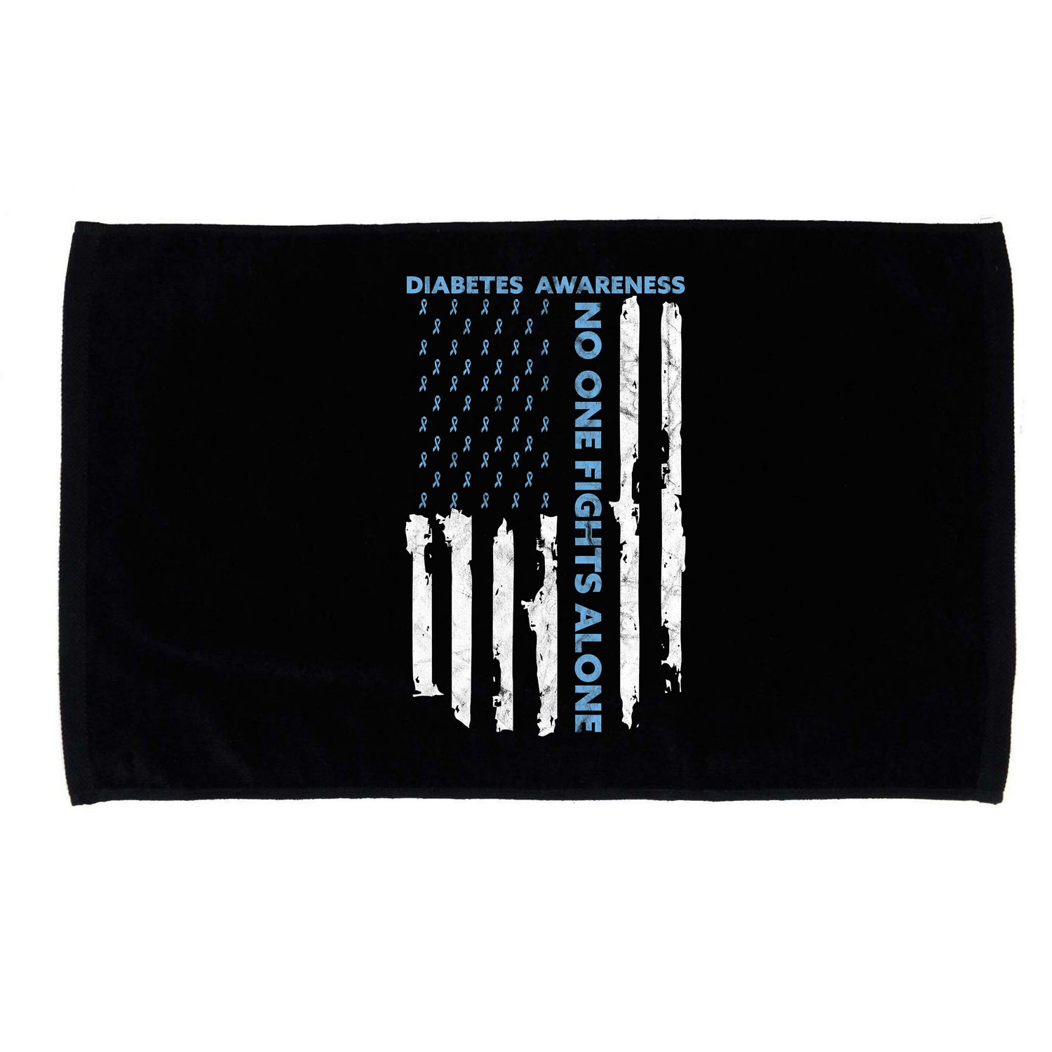 Diabetes Awareness Month American Flag Warrior T1 T2 Microfiber Hand Towel