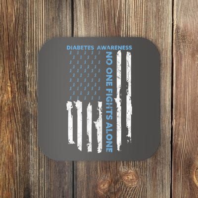 Diabetes Awareness Month American Flag Warrior T1 T2 Coaster