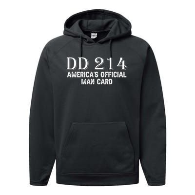 Dd214 Americas Man Card Performance Fleece Hoodie