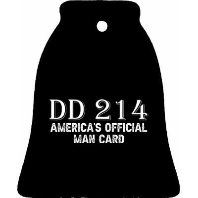 Dd214 Americas Man Card Ceramic Bell Ornament