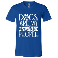 Dogs Are My Favorite People Gift V-Neck T-Shirt