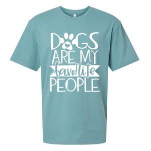 Dogs Are My Favorite People Gift Sueded Cloud Jersey T-Shirt