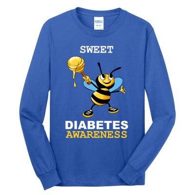 Diabetes Awareness Month Great Gift Sweet Diabetic Bee Diabetes Cool Gift Tall Long Sleeve T-Shirt