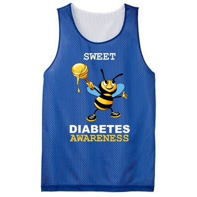 Diabetes Awareness Month Great Gift Sweet Diabetic Bee Diabetes Cool Gift Mesh Reversible Basketball Jersey Tank