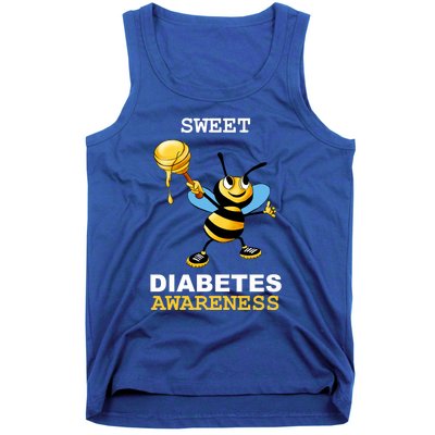 Diabetes Awareness Month Great Gift Sweet Diabetic Bee Diabetes Cool Gift Tank Top