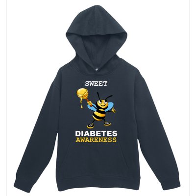 Diabetes Awareness Month Great Gift Sweet Diabetic Bee Diabetes Cool Gift Urban Pullover Hoodie